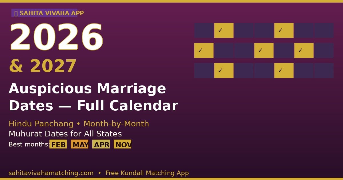 Auspicious Marriage Dates 2026-2027: Best Hindu Muhurat for Wedding