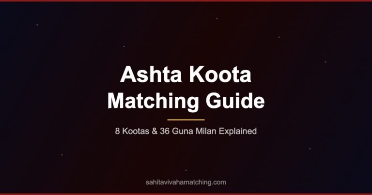 Bhakoot Matching Table Ashta Koota Matching — Complete Guide to 8 Kootas