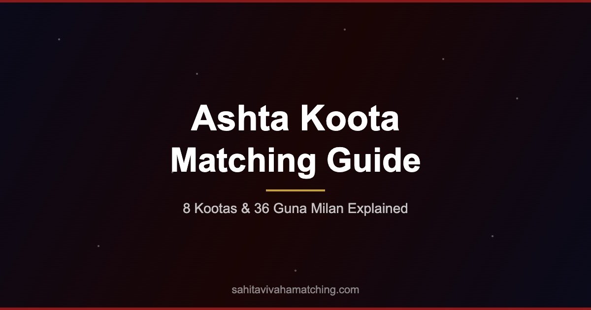 What is Ashta Koota Matching? Complete Guide to 8 Kootas in Vedic Astrology