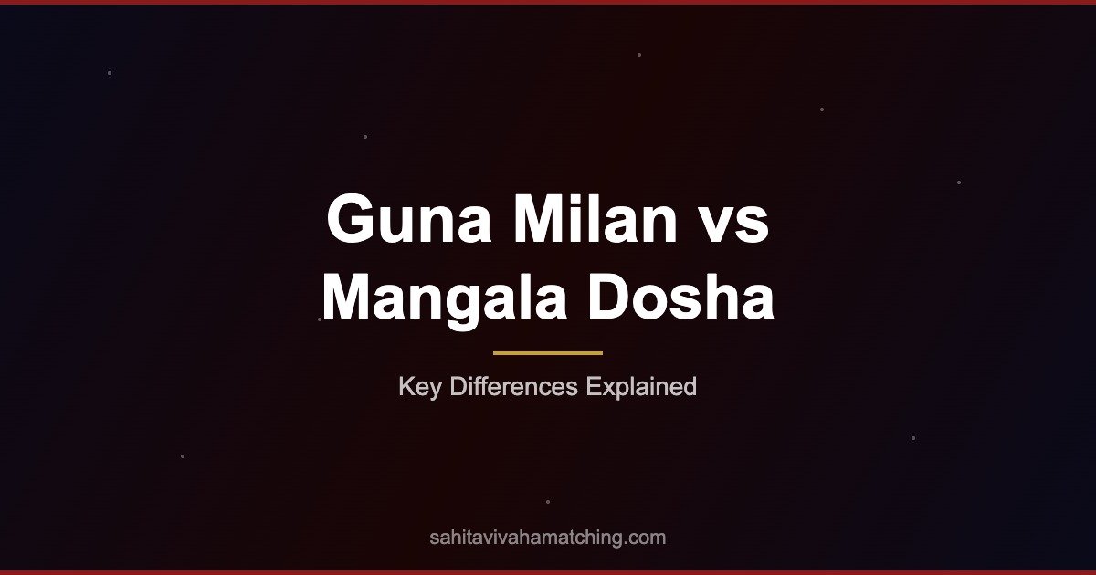 Guna Milan vs Mangala Dosha — What’s the Difference?