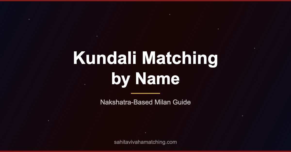 Kundali Matching by Name — How Nakshatra-Based Milan Works