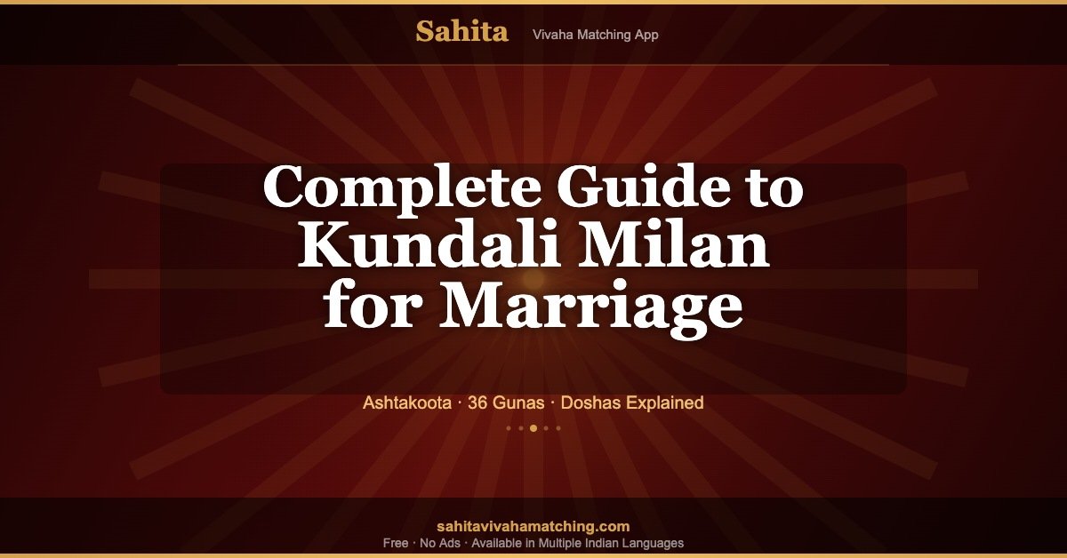 Complete Guide to Kundali Milan for Marriage: Everything You Need to Know