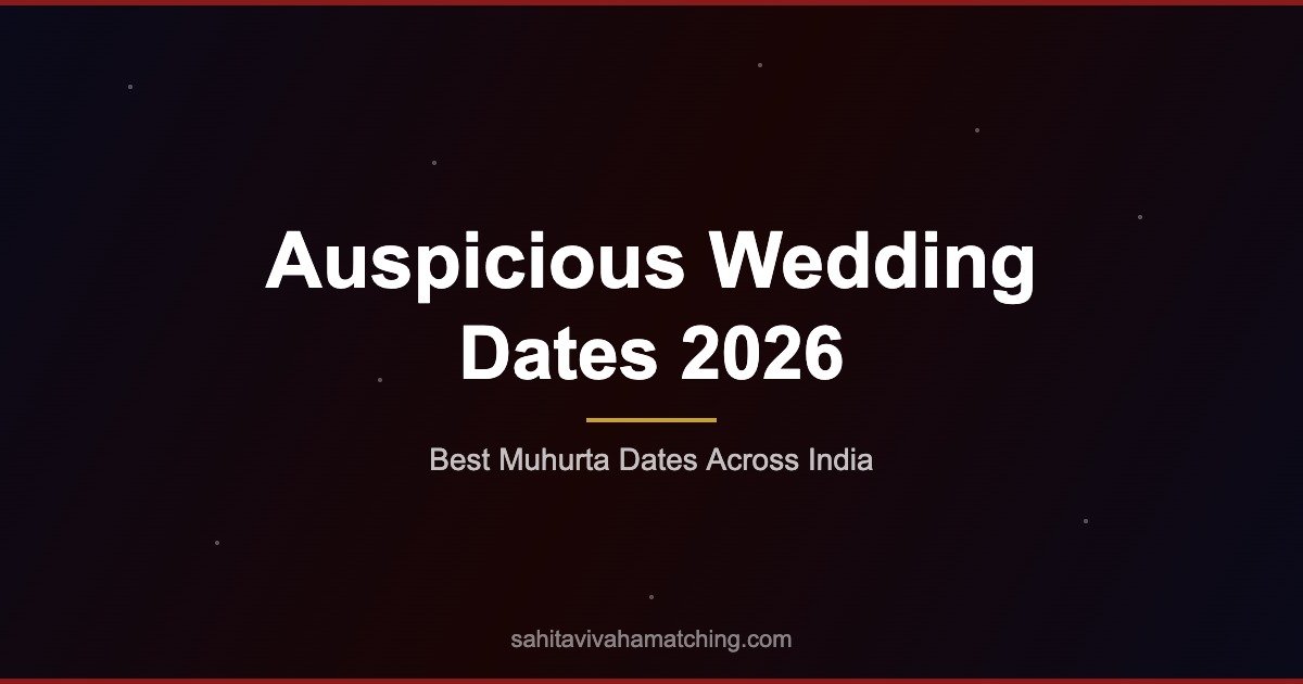 Auspicious Wedding Dates 2026