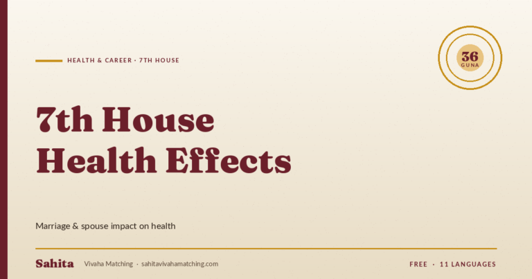 7th house health effects — Sahita Vivaha Matching