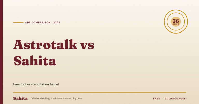 Astrotalk vs Sahita — free 36 Guna comparison