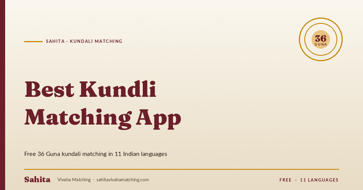 best kundli matching app — Sahita kundali matching