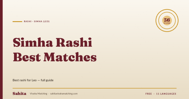 best rashi for simha marriage — Sahita Vivaha Matching