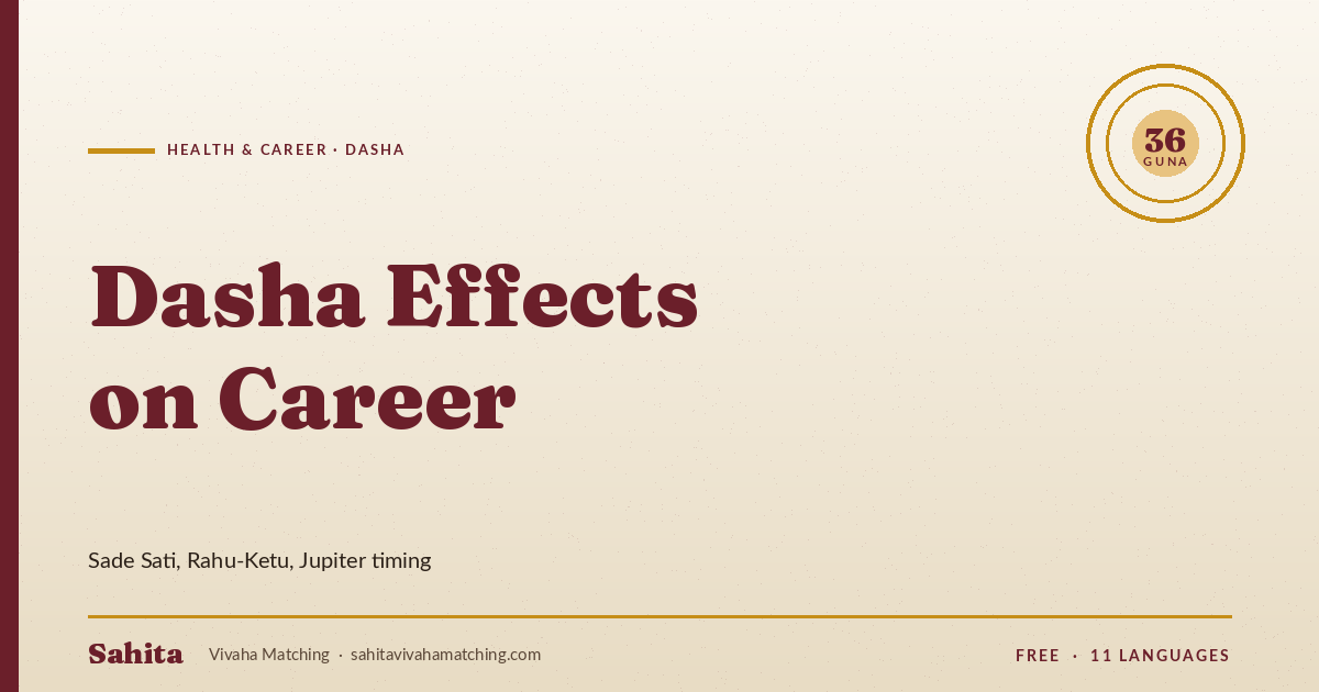 dasha effects on career — Sahita Vivaha Matching
