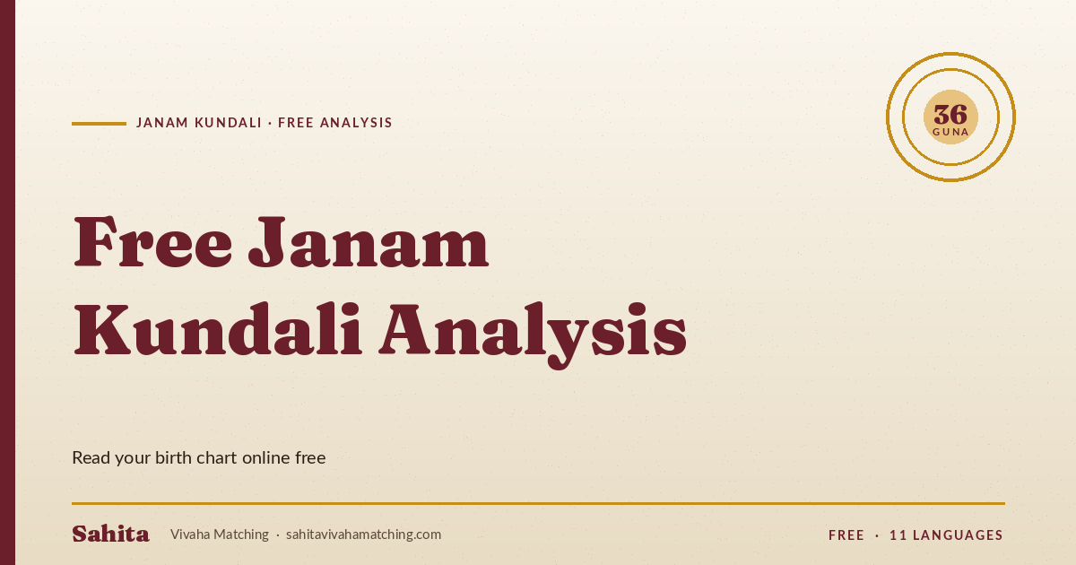 Free janam kundali analysis online by Sahita