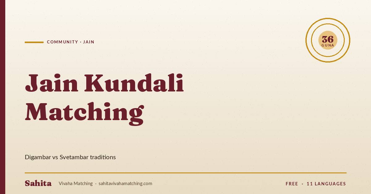 jain kundali matching — Sahita Vivaha Matching