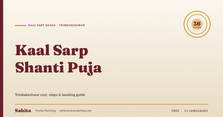kaal sarp shanti puja trimbakeshwar — Sahita Vivaha Matching