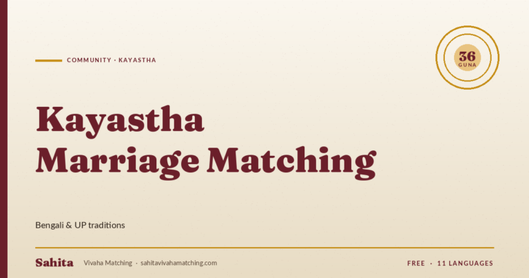 kayastha marriage matching — Sahita Vivaha Matching