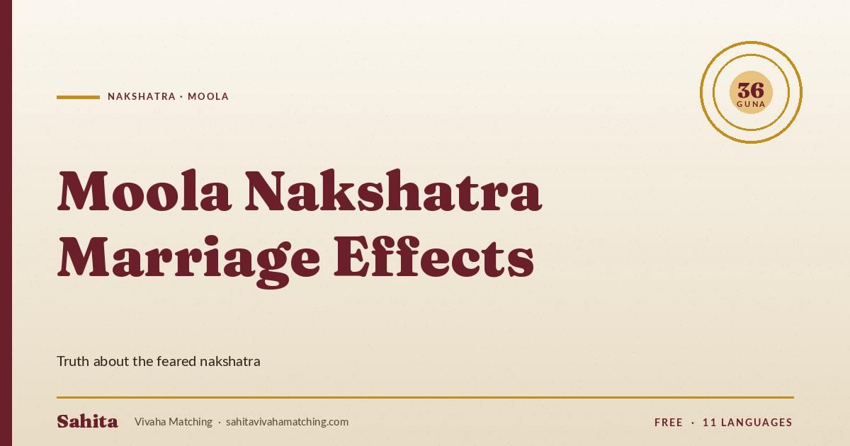 moola nakshatra marriage effects — Sahita Vivaha Matching
