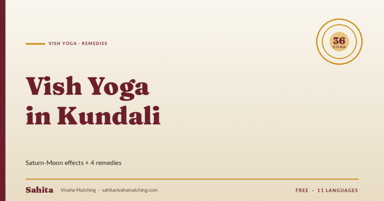 vish yoga remedies marriage — Sahita Vivaha Matching