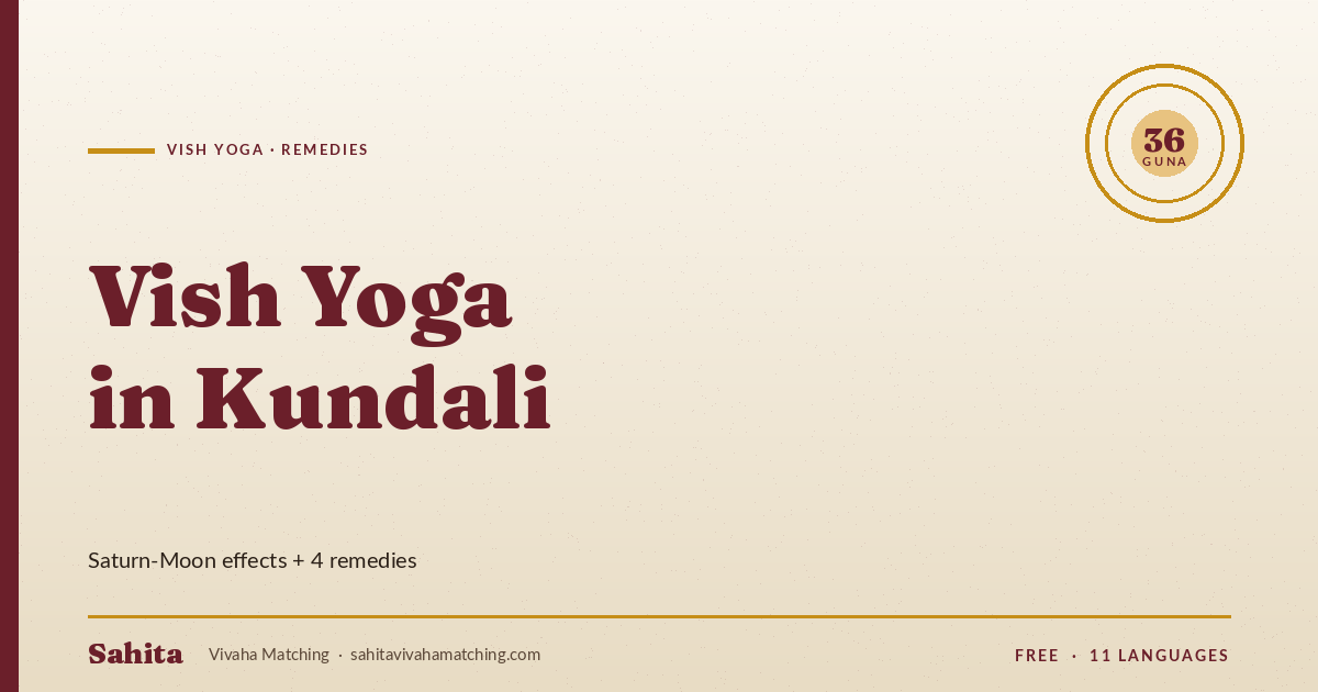 vish yoga remedies marriage — Sahita Vivaha Matching