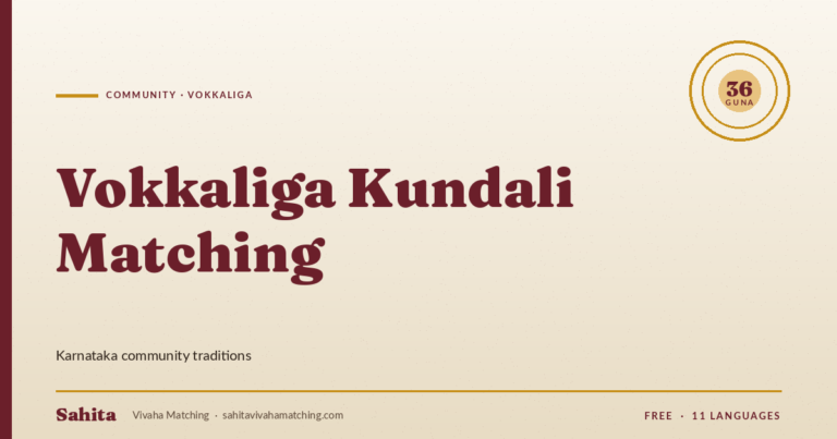 vokkaliga kundali matching — Sahita Vivaha Matching