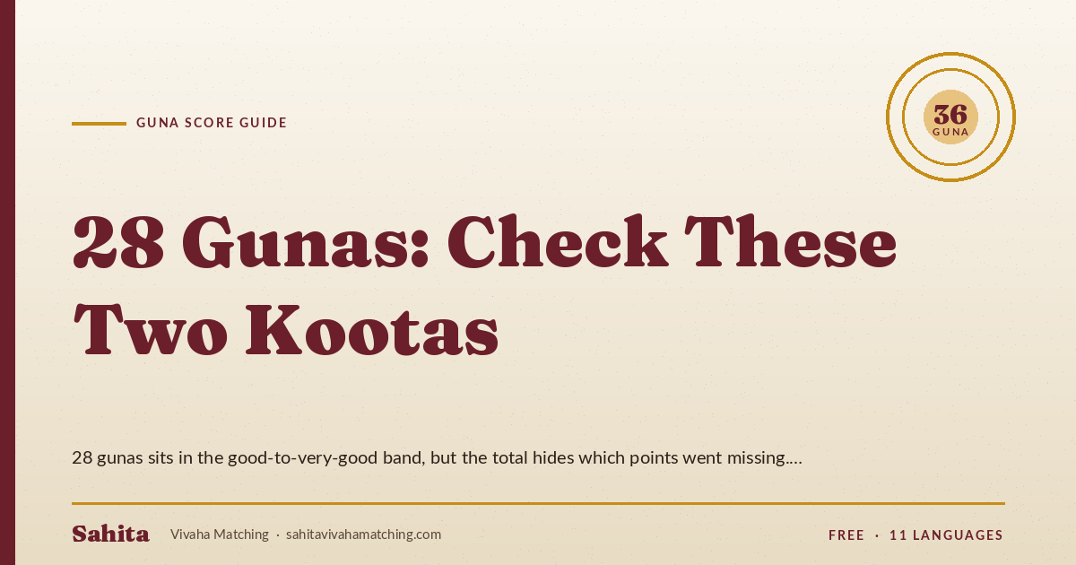 28 out of 36 guna match — by Sahita