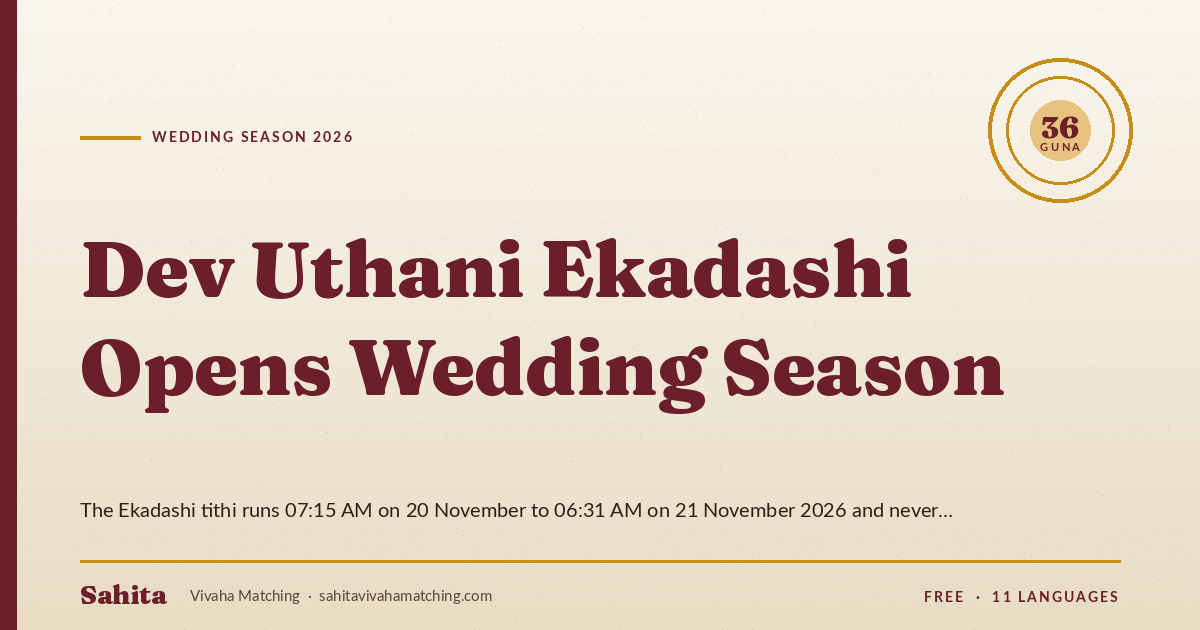 devuthani ekadashi 2026 — by Sahita