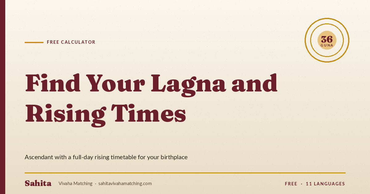lagna calculator — free calculator by Sahita