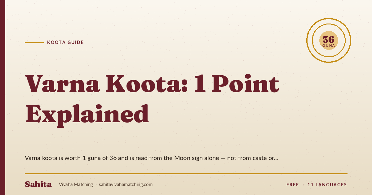 varna koota — by Sahita